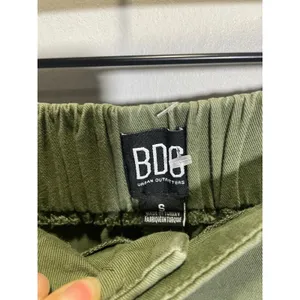 BDG Cargo Pants Womens S Green Raw Hem High Rise Utility Streetwear Wide Leg thumbnail 3