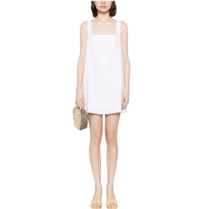 Reformation Cami Square Neck Mini Dress White Linen Clean Girl Minimalist Size 4 thumbnail 2