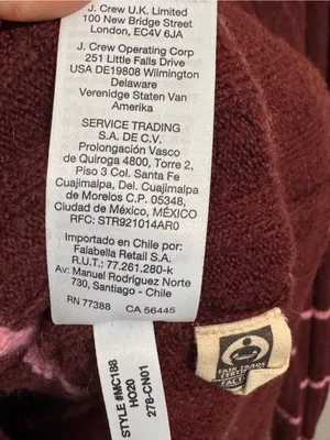 Madewell Merino Wool Alpaca Striped Mock Neck Sweater Burgundy Pink S thumbnail 7