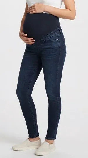 A Pea in the Pod SOLD Design Lab Dark Wash Skinny Maternity Jeans XS Full Panel thumbnail 1