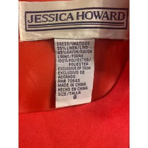 Jessica‎ Howard Pink Linen Blend Embroidered Sheath Dress 8 Spring Church Garden thumbnail 4