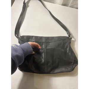 The Sak Black 100% Leather‎ Purse Handbag Bag Magnetic Flap Foldover Soft thumbnail 12