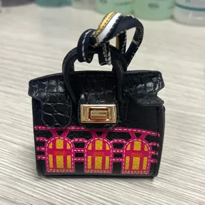 New Black Birkin Tote Charm For Purse thumbnail 2