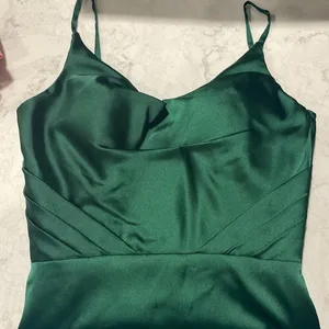 NWT NOX ANABEL‎ Simple Long Classic Dress with Cowl V-Neck in Green Sz 4 $249 thumbnail 8
