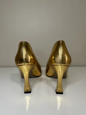 Ambelight Gold Pointed Toe Stiletto Heels Size 9.5 thumbnail 4