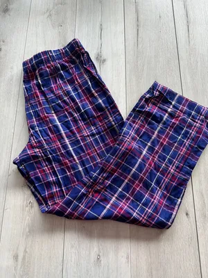 Croft & Barrow Henley Top & Rayon Pajama Bottom Set Dina Plaid Large NWT thumbnail 8