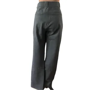 Quince Women Ultra-Stretch Ponte Straight Leg Pants Charcoal Large thumbnail 4