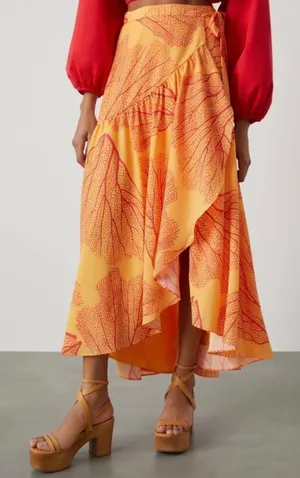 Anthropologie Hutch Printed Wrap Maxi Skirt, XS thumbnail 3