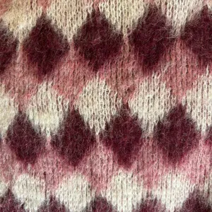 Vtg Knit Vest Academia USA SZ Med Pink Burgundy Plaid Preppy FLAW McGregor thumbnail 6