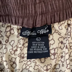 Vintage Bohemian Skirt West Midi Skirt Brown Paisley Floral Print Studio thumbnail 4