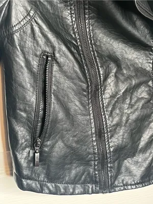 Therapy Black Faux Leather Moto Jacket Sz S Zippers thumbnail 5