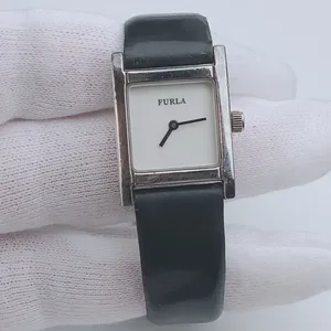 FURLA 925 Sterling Silver Black‎ Leather Watch thumbnail 3