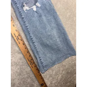 American Eagle‎ Jeans Womens 000 Short Light Wash Super Hi-Rise Flare Distressed thumbnail 10