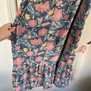 LOFT strappy floral sun dress | blue, pink, yellow thumbnail 7