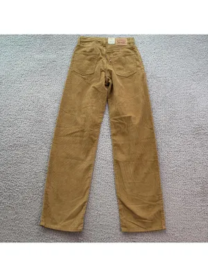 Levis 94 Baggy Corduroy Pants Women's 24x31 Mid Rise Camel Brown Wide Leg NWT thumbnail 2
