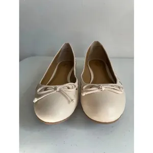 Women's Bass Rachel White Eyelet‎ Ballet Flats Size 9.5 M EUC thumbnail 2