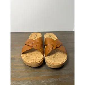 Earth Scotti‎ Leather Platform Slide Sandals Cork Comfort Size 9 NWT thumbnail 7