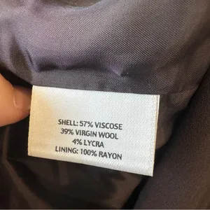 Eileen Fisher 2X Open Front Classic Wool Blazer | Size 2X‎ black thumbnail 3