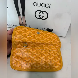 SOLD LOCALLY 🙌✨Goyard Orange/yellow Goyardine pouch Patterned Wallet thumbnail 14