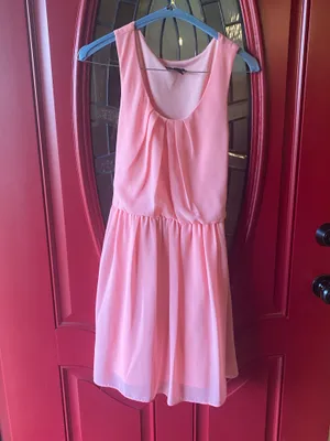 By and By Pink Belted Knee Length Dress thumbnail 2
