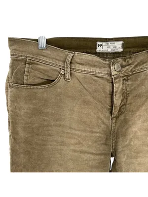 Free People Corduroy Pants Olive Green Size 28 Grunge Utilitarian Earthcore thumbnail 3