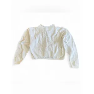 Erik Stewart White Cotton Button-Up Cropped Cardigan 2/Small thumbnail 2