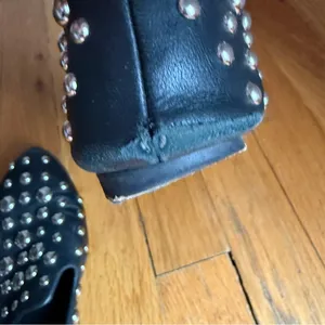 VERONICA BEARD Griffin Studded Nappa Leather Loafers Black Size 38.5‎ or 8.5 thumbnail 6
