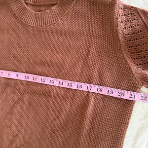 Women's Open Knit Brown Long Sleeve Lightweight Sweater #260242 thumbnail 3