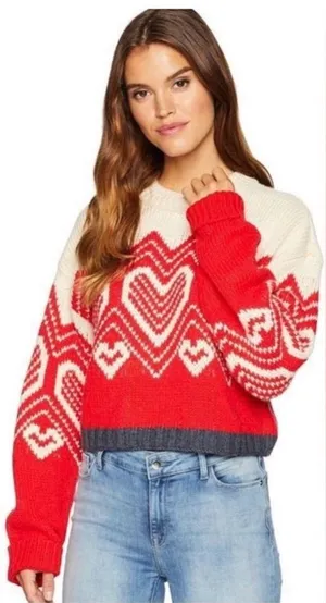 Free People I Heart You Cropped Sweater thumbnail 1