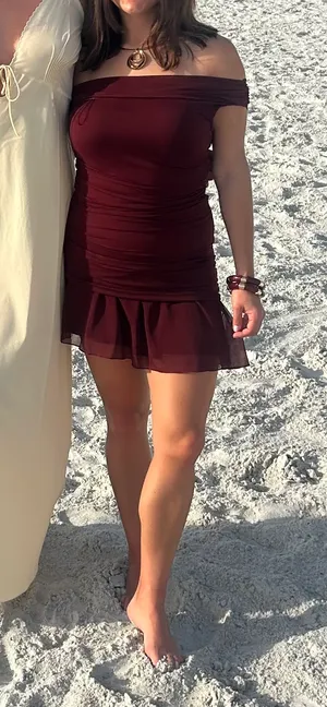 Edikted off the shoulder dress mini  thumbnail 3