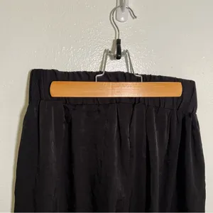 West Kei Women's Size Small Cropped Wide Leg Tie Waist Pants Black‎ High-Rise thumbnail 11
