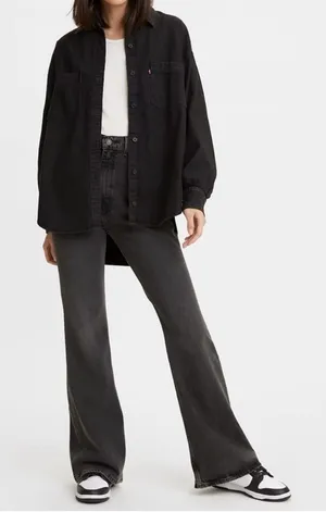 Women’s Levi’s Premium 70s High Flare Jeans Faded Black Size 28 thumbnail 1