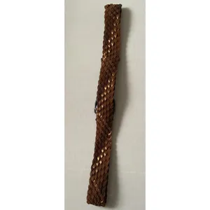 Women's‎ 3 Tone Brown Weaved Belt 90s Y2K Boho Western Chic Trendy Casual 45" thumbnail 3