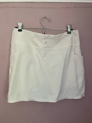 Athleta White Athletic Skort with Side Pockets thumbnail 2