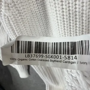 Quince Organic Cotton Oversized Boyfriend Cardigan Womens XS Ivory Cozy Comfort thumbnail 13
