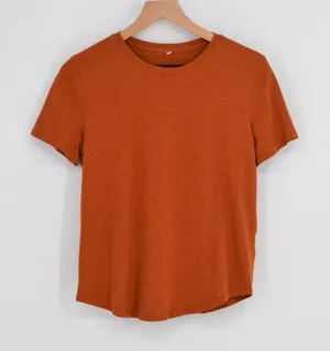 Lululemon Love Crew T-Shirt Heathered Brown Women's S Pima Cotton Short Sleeve thumbnail 1