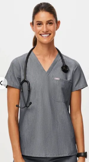 FIGS Catarina One Pocket Scrub Top Medium workwear‎ hospital nurse thumbnail 1