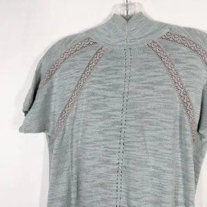 Anthropologie‎ Knitted Knotted Small Top Knit Sparkly Gray Blue Cowl Crochet 392 thumbnail 7