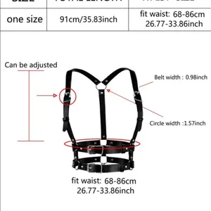 Harness Black Underbust Suspender Double Belt New thumbnail 8