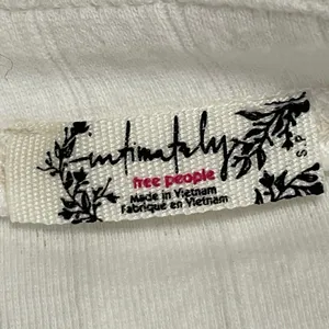 Free People Women's White Long Sleeve V Neck Rib Knit Henley T Shirt Tee Top S thumbnail 4