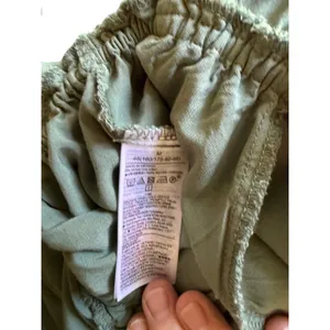 Gap Olive Green Wide Leg Cami Jumpsuit Medium Tie Strap 100% Viscose Pockets thumbnail 5