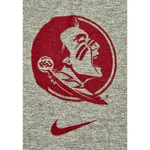 NIKE Florida State FSU Seminoles Heather Grey S/S Shirt w/Black Contrast -Small thumbnail 8