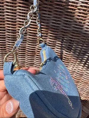 Juicy Couture Kids Mini Blue Denim Hobo Bag thumbnail 6