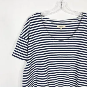 Madewell XL Top Organic Cotton Lyndale Oversized Tee Classic‎ Indigo Blue 1298 thumbnail 5