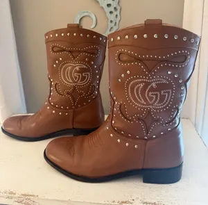 Gucci women’s country cowboy stud boots logo women’s 10 thumbnail 1