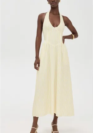 Calianna Midi Dress White thumbnail 3