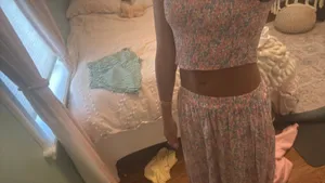 Matching maxi skirt and off the shoulder crop to thumbnail 5