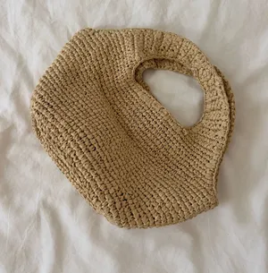 J.Crew Small Handknotted Straw Tote Bag thumbnail 1