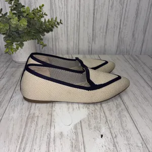 Womens Size 7.5 Birdies Eggshell And Navy EUC thumbnail 2