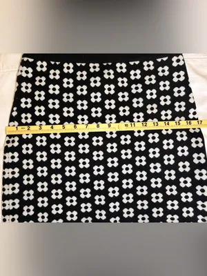 Princess Polly Adora Floral Knit Mini Skirt Black White Size 8 thumbnail 8